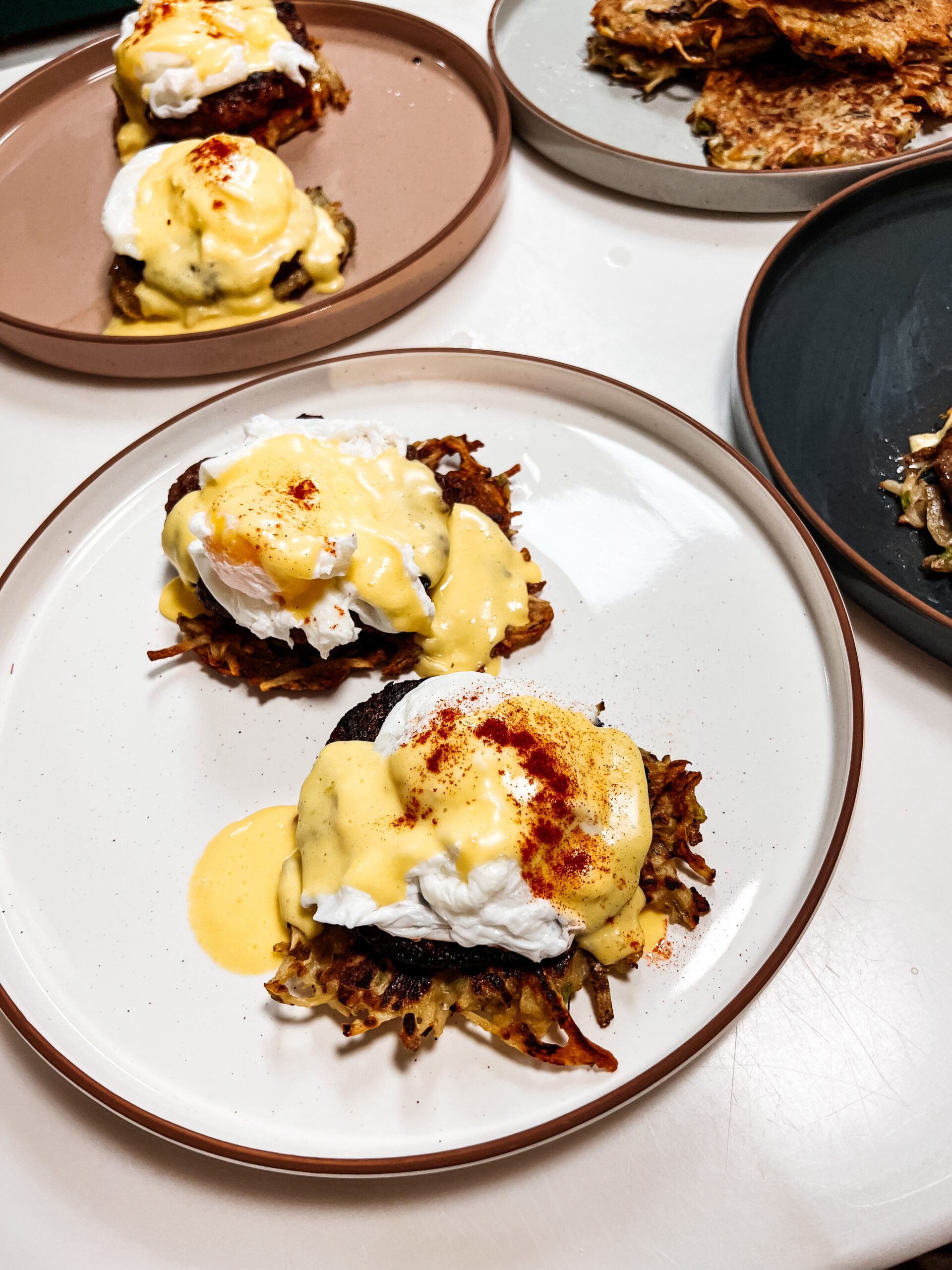 Oktoberfest Benedict on Mora Ceramic Plates