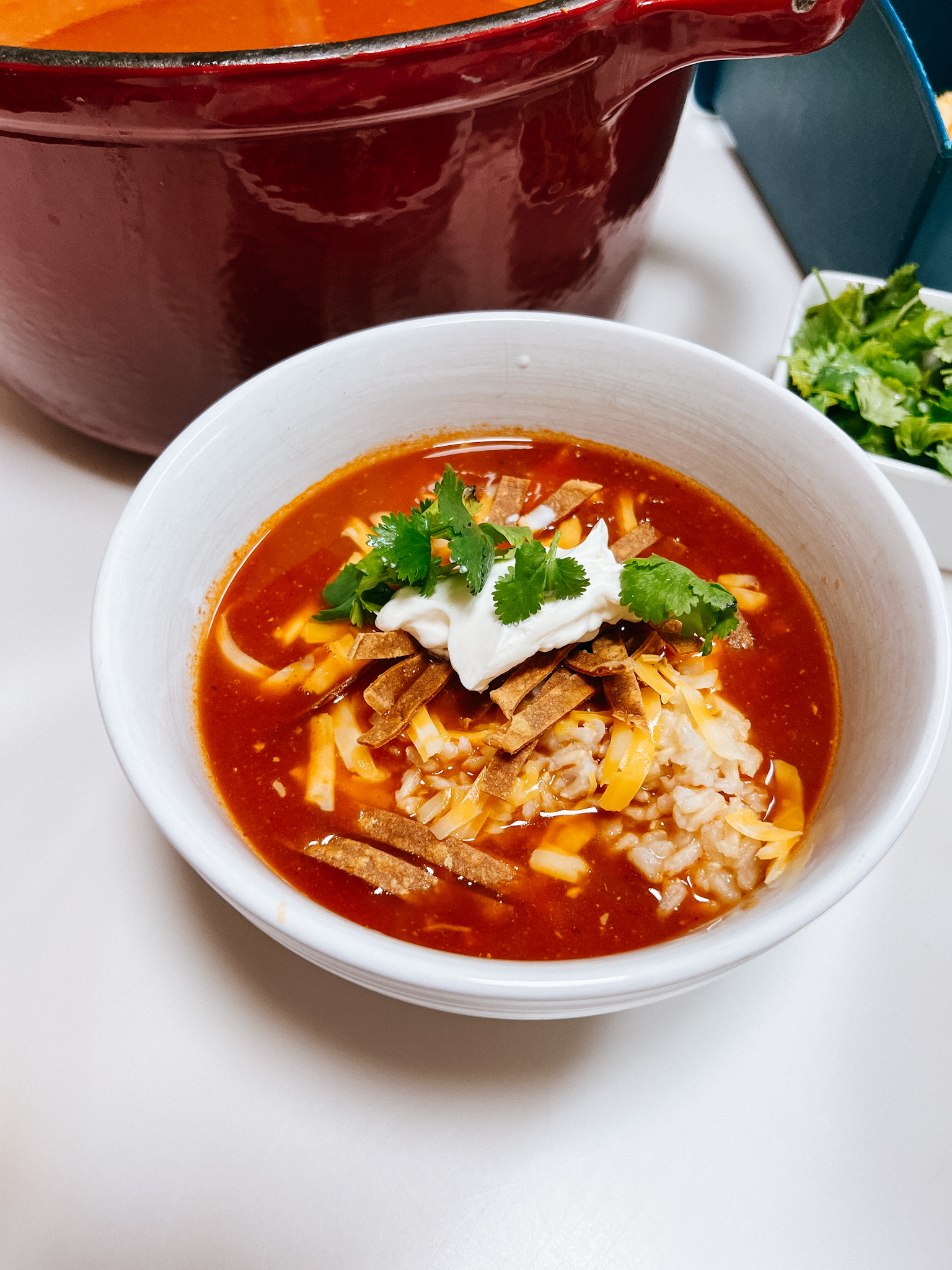 30 Minute One Pot Chicken Tortilla Soup Recipe - Midwest Foodie