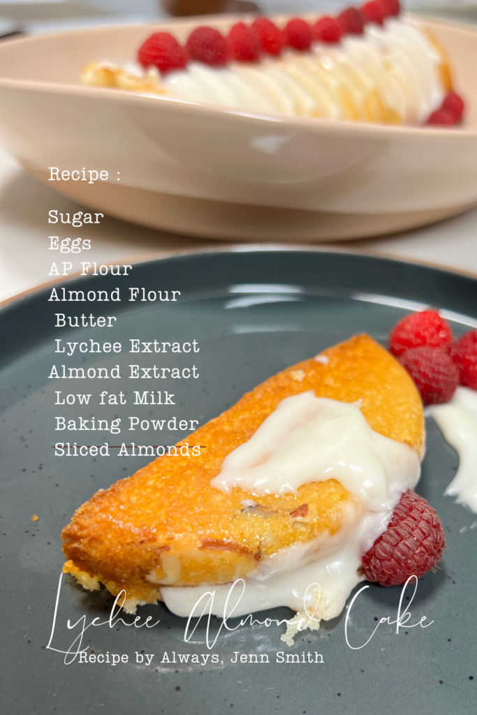 Lychee Almond Cake Pinterest pin