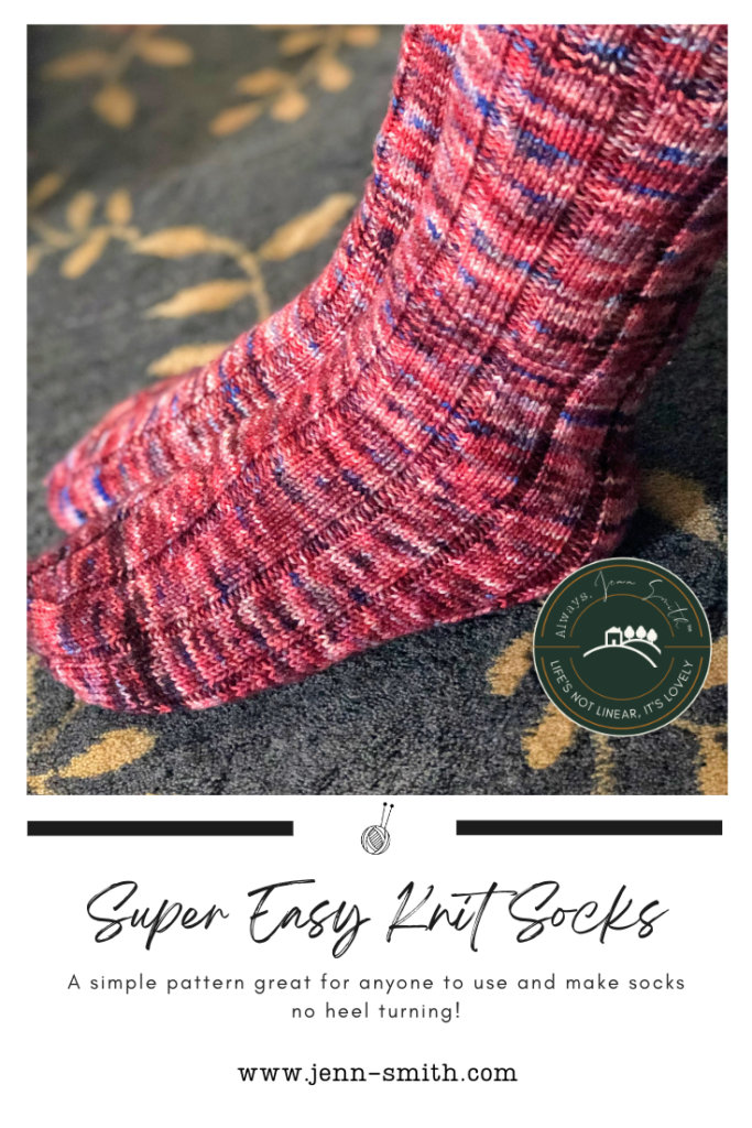 Super easy knit socks - Pinterest Pin