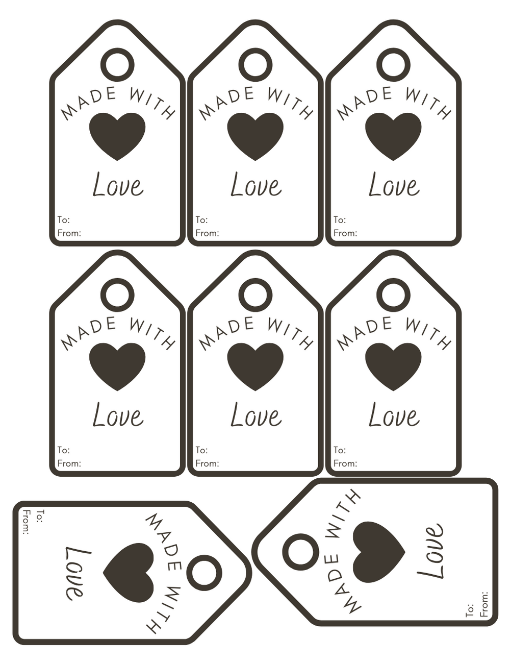 Handmade with love tags  add a tag to your handmade gifts – Hanna