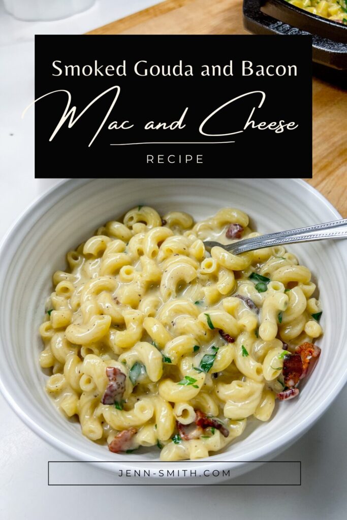 Smoked Gouda and Bacon Mac and Cheese pinterest pin